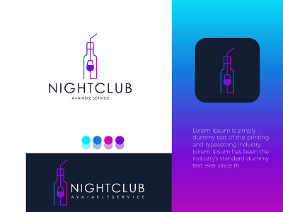 Night club and bar logo design! abstract bar night club