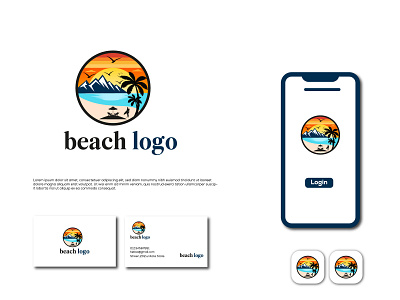 vintage beach logos