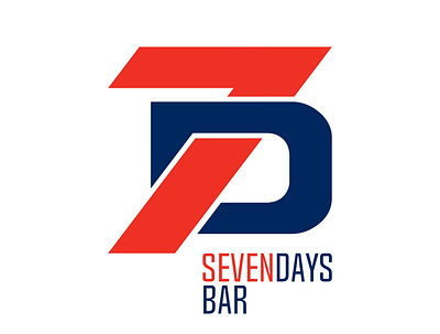 Seven Days (7D) Bar Logo bar branding design logo
