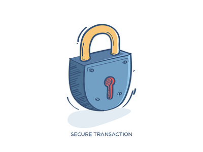 Secure Transactions graphicdesign illustration key lock secure transaction ui web