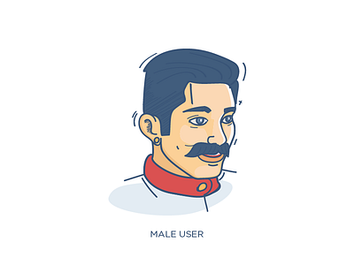 Male User 40s adobillustrator hairstyle illustration male men ui user vector