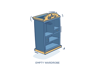 Empty Wardrobe 40s adobillustrator cart dress empty illustration ui vector wardrobe