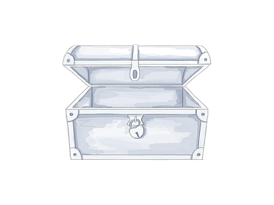 Trunk box box drawing painting photoshop trunk watercolor
