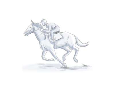 Horse Rider drawing fast horse rider speed style watercolor