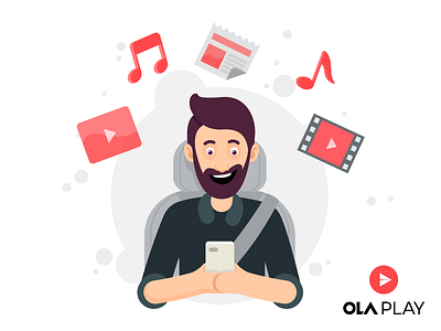 Ola Play Walkthrough Screens illustration music olacabs ocd olaplay play walkthrough