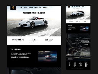 Web Design : Porsche 911 turbo s cabriolet graphic design ui web design