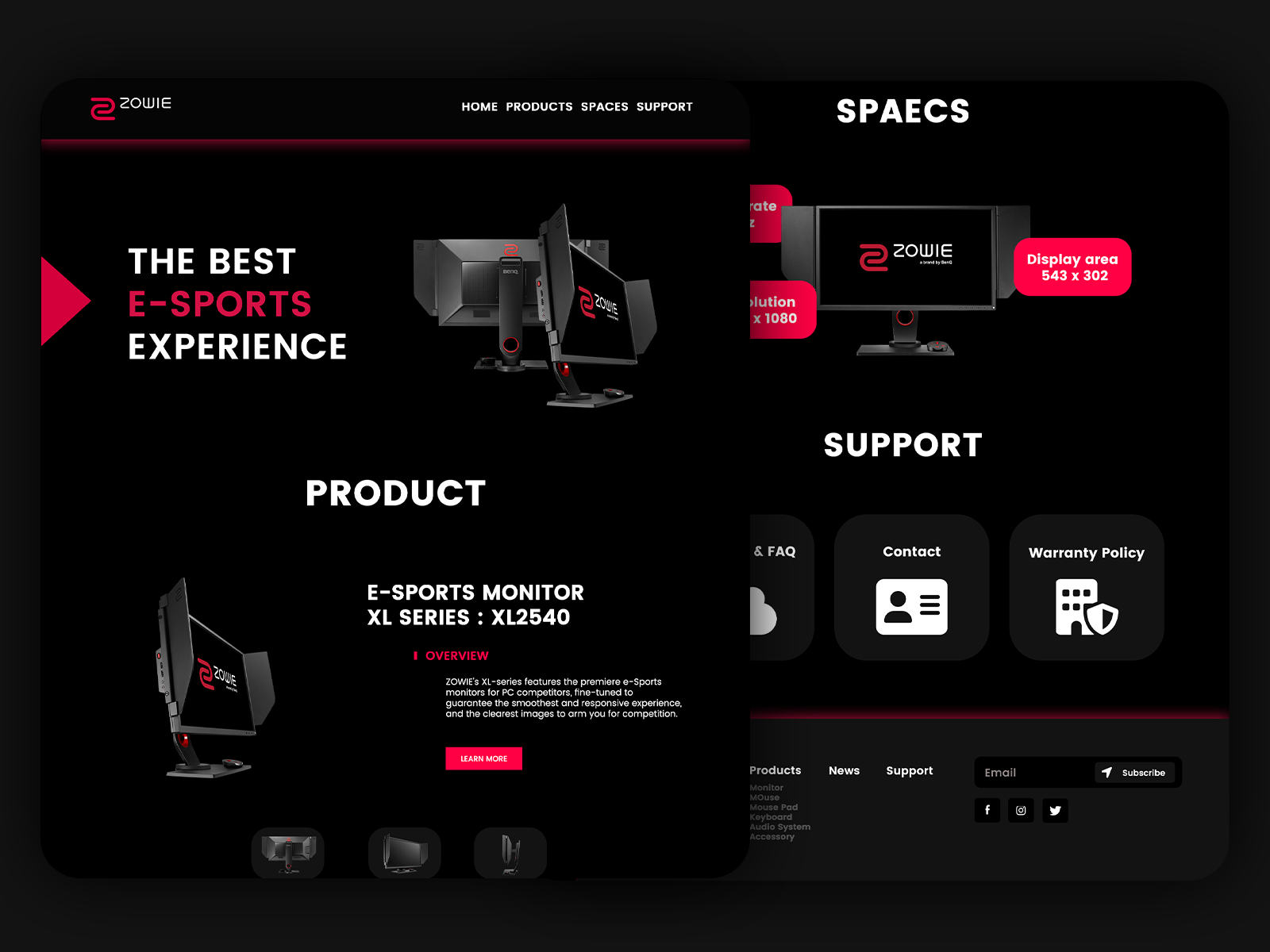 [Web Responsive] zowie by CENASWESLEY on Dribbble
