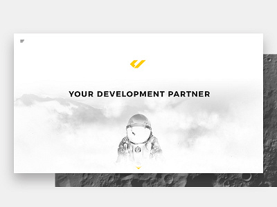 Landing page clean development white