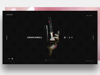 KATANA website concept japan kanata mask website