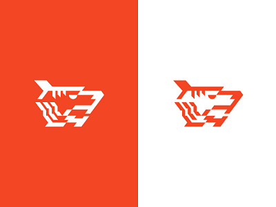 Tiger logo mark simple tiger