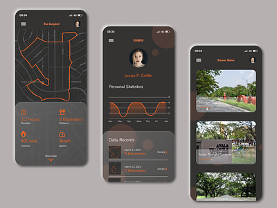 RUNBUD app daily ui challenge fitness tracker jogging mobile app mobile design runbud running running tracker tracker ui ui design uiux