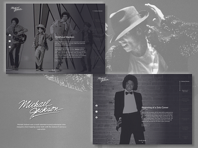 King of Pop autobiography concept daily ui challenge king of pop michael jackson mj ui ui design website