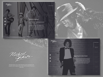King of Pop autobiography concept daily ui challenge king of pop michael jackson mj ui ui design website
