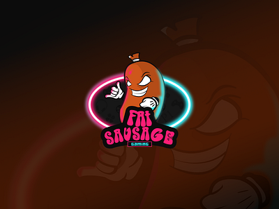 Fat Sausage Gaming branding fat fat sausage game gamer gaming gaming logo graphic design illustration logo sausage streamer twitch