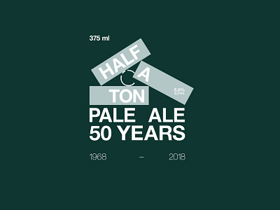 Half A Ton Pale Ale branding creative direction design packaging strategy