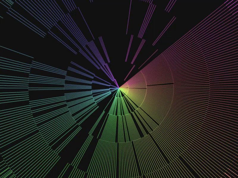 [CANVAS] Rainbow Music canvas code colors creativecoding lines music rainbow sinnay visualizer