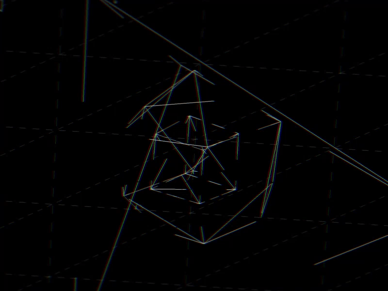 [WebGL] LF canvas code creativecoding lines rgb shift shapes sinnay stroke threejs webgl wireframes