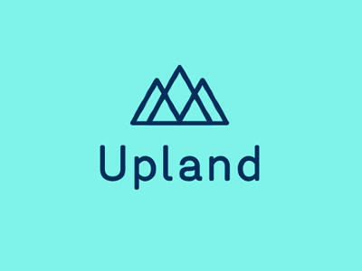 Upland blue logo mountains