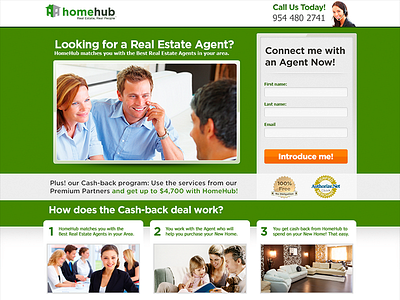 Homehub - Landing Page design flat design interface landing layout minimal web