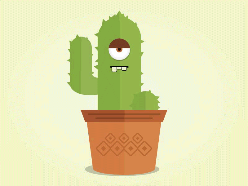 Pure CSS - Cactus animation cactus css html illustraion pure css vector