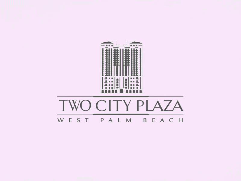 Logo Two City Plaza animated animation design gif logo logotype motion typography
