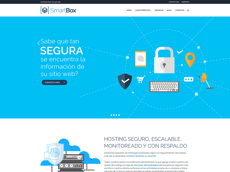 Smartbox minimal layout site web interface design flat design