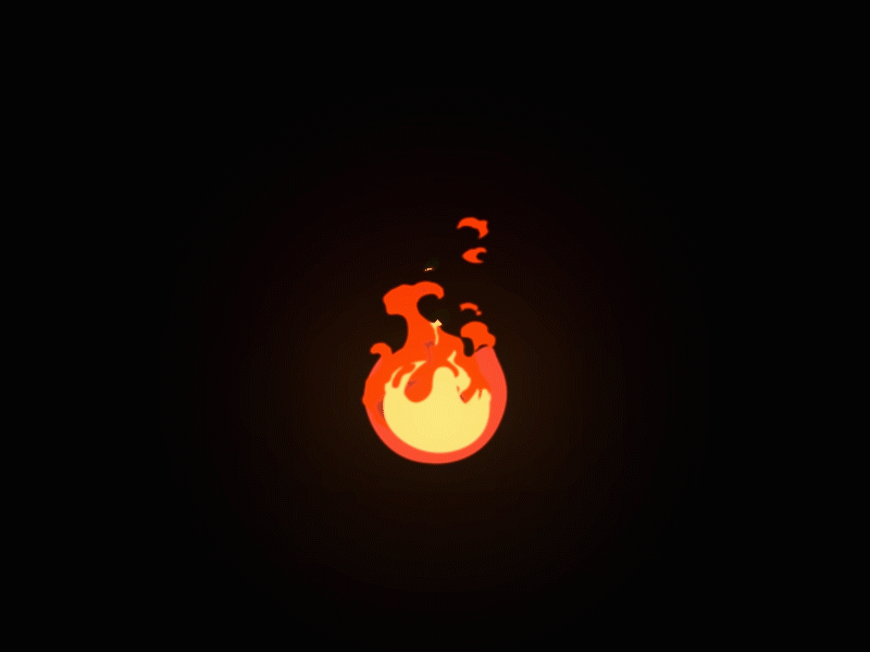 Fire Iris animated animation fire icon illustration labs motion retro vector