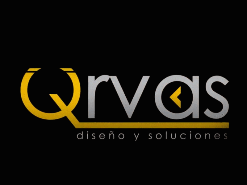 Logo Qrvas animated animation design logo logotype motion typography