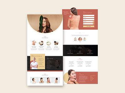 Spa concept UI beauty design footer forms ui ui ux ux web design website website design