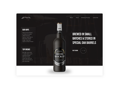 Concept UI for a micro brewery beer branding cleaning design minimal ui ui design ux web design website