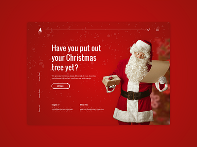 Concept UI for an online Christmas tree store christmas christmas tree christmas website design red red design santa claus ui ui ux ui design web design website website design