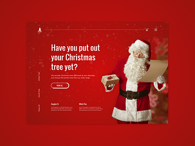 Concept UI for an online Christmas tree store