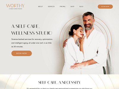 Home page design for self care care design landingpage selfcare spa suana website wellness