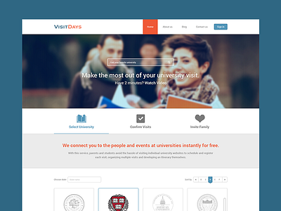 Visit Days Homepage Design