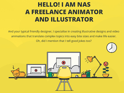 Portfolio Website - Nasibah.co animated gif clean creative development dubai flat illustration portfolio ui ux website website design