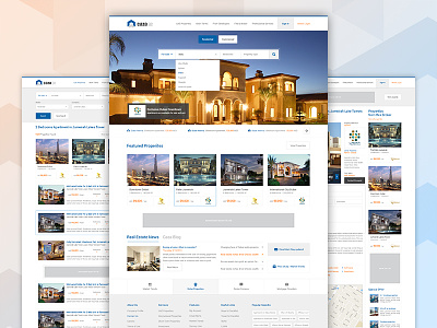 Property Listings / Search / Details Page complete project dubai emirates homepage interface listings property finder property website real estate subpages ui ux