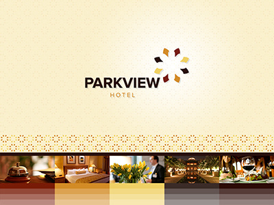 Parkview - Branding branding brochure brown colors corporate creative design emblem gold hotel identity inspiration logo logo design luxury pattern print restaurant website