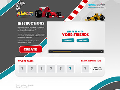 Formula 1 Promotional Website abu dhabi advertisement branding cars creative dubai emirates f1 face flash flat design formula freelance designer game interface one race uae ui user experience user interface ux video website yas marina ymc