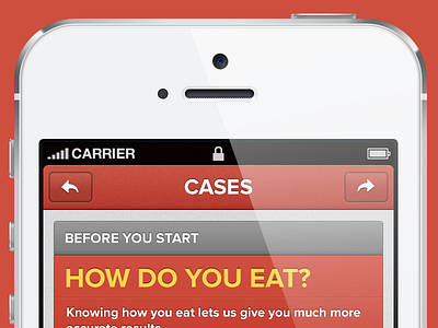 Medical survey iphone app design