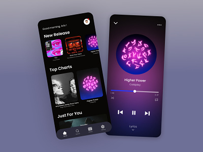 Music app mobile mockup design music music app music player music player ui spotify ui uidesign ux design