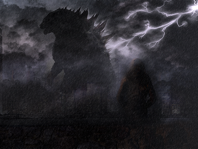 Scary Times... adobe dark godzilla graphic graphicdesign graphicwork illustration illustrations layers lightening mysterious overlay photomanipulation photoshop rain scary visual visual art