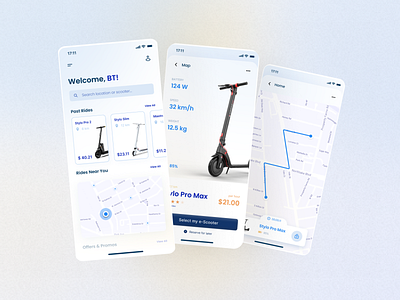 E-Scooter App UI UX Design Challenge