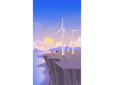 windmill illustration windmill