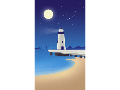 lighthouse illustration lighthouse sea