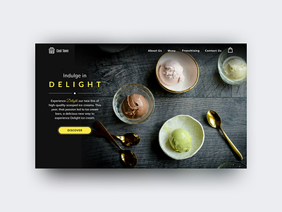 Ice Cream Parlor - Landing Page design flat minimal ui ux web website