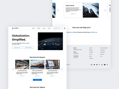 WorldRef Landing Page design flat minimal ui ux web website