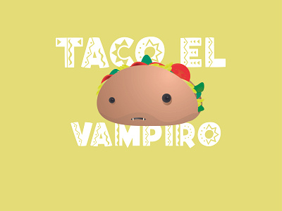 Taco El Vampiro design flat graphic design illustration illustrator logo minimal vector web