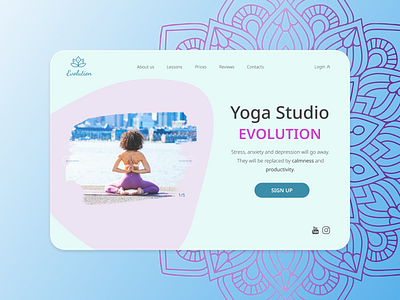 Yoga Studio Evolution design design shot figma web web design yoga yogastudio