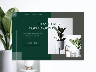 Store clay flower pots to order design shot figma flowerpot minimal store web web design