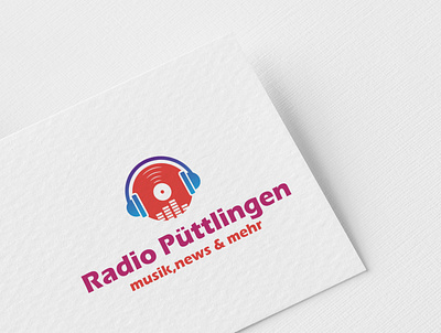 Radio minimalist unique creative professional logo youtube banner